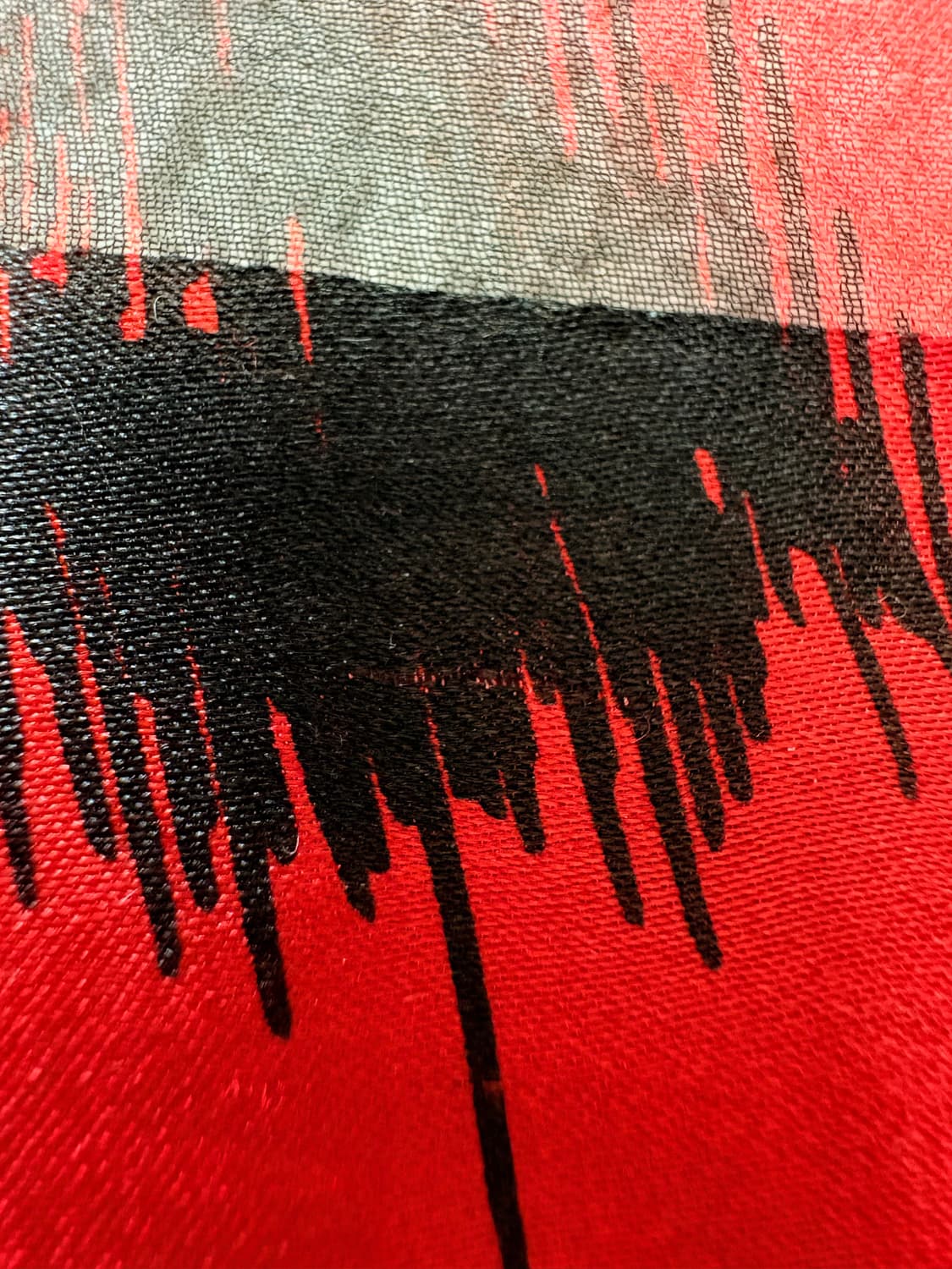 하나에 모리(Hanae Mori) 레드&블랙 로즈 실크 스카프 상품이미지4