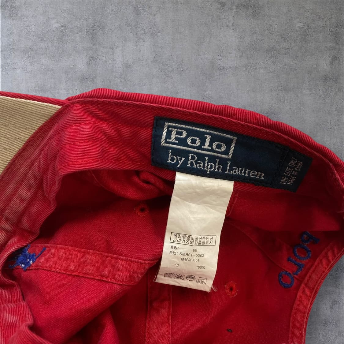 폴로 랄프로렌 레드 컬러 포니 로고 볼캡 상품이미지6