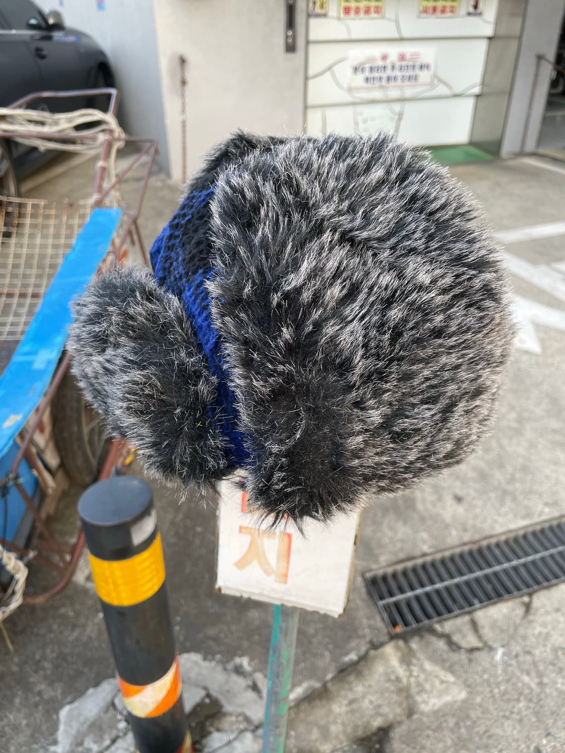 (빈티지)버팔로체크 퍼 트루퍼 햇 상품이미지6