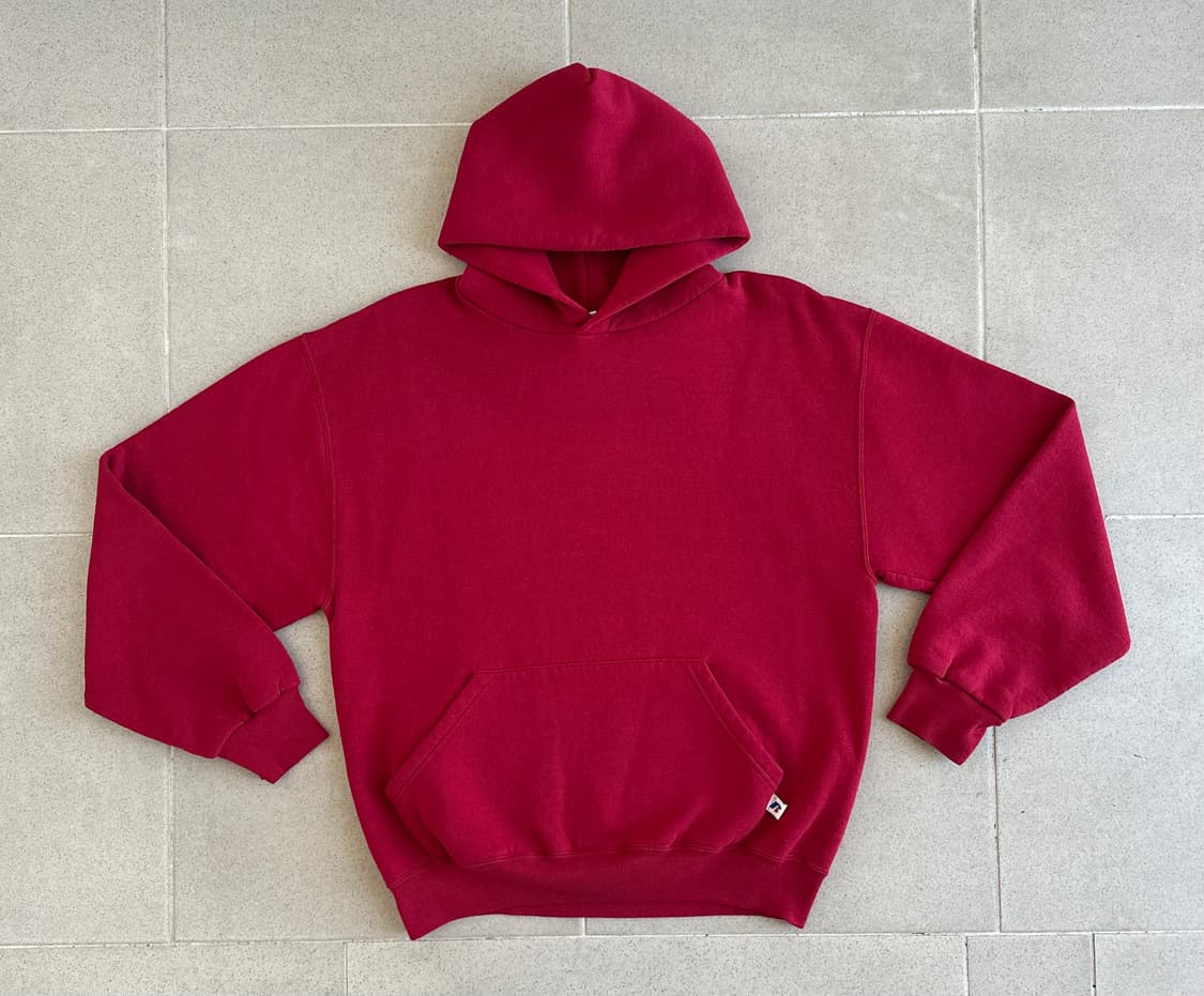 90s 빈티지 러셀 후드 버건디 M 상품이미지1