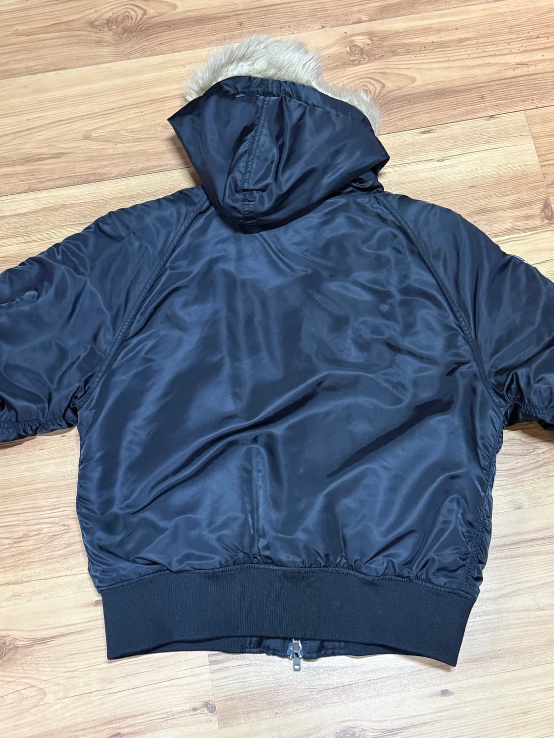 팀코믹스 ma-1 후디드 덱 점퍼 블랙 L사이즈 상품이미지3