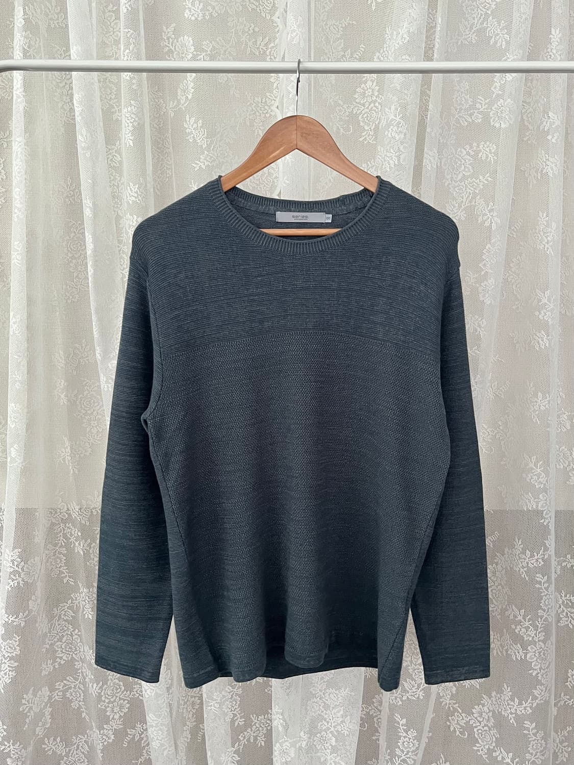 100) 시리즈 19SS 코튼 니트 그린 상품이미지1