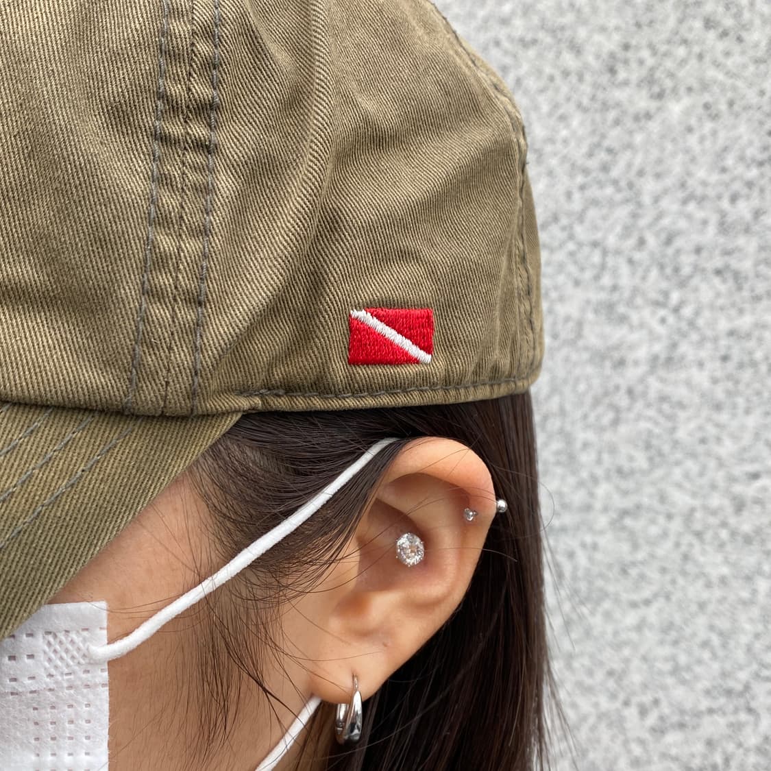 SEAC 로고 빈티지 카키 볼캡 상품이미지7