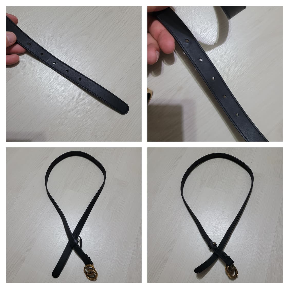 구찌 GG마몬트 블랙 여성 벨트 금장 상품이미지6