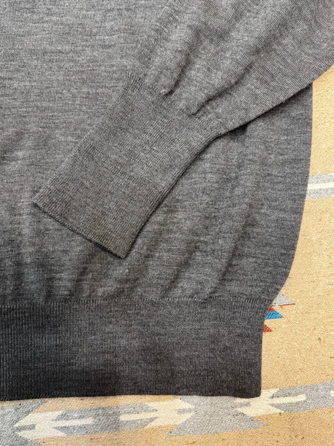 [2][M] 아프레쎄 울 니트 크루넥 스웨터 그레이  상품이미지4