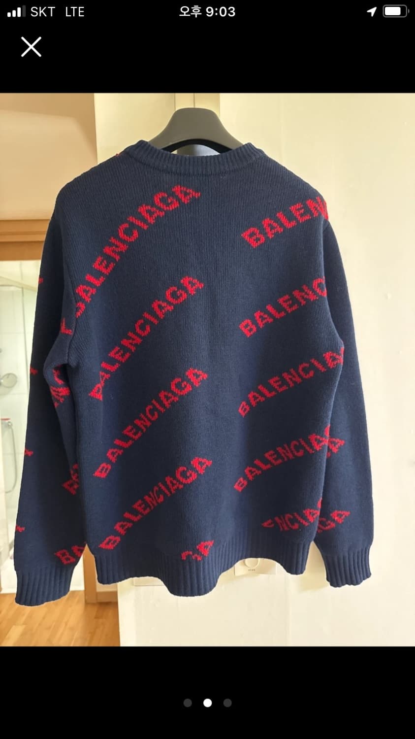 발렌시아가 올오버 로고 니트 상품이미지2