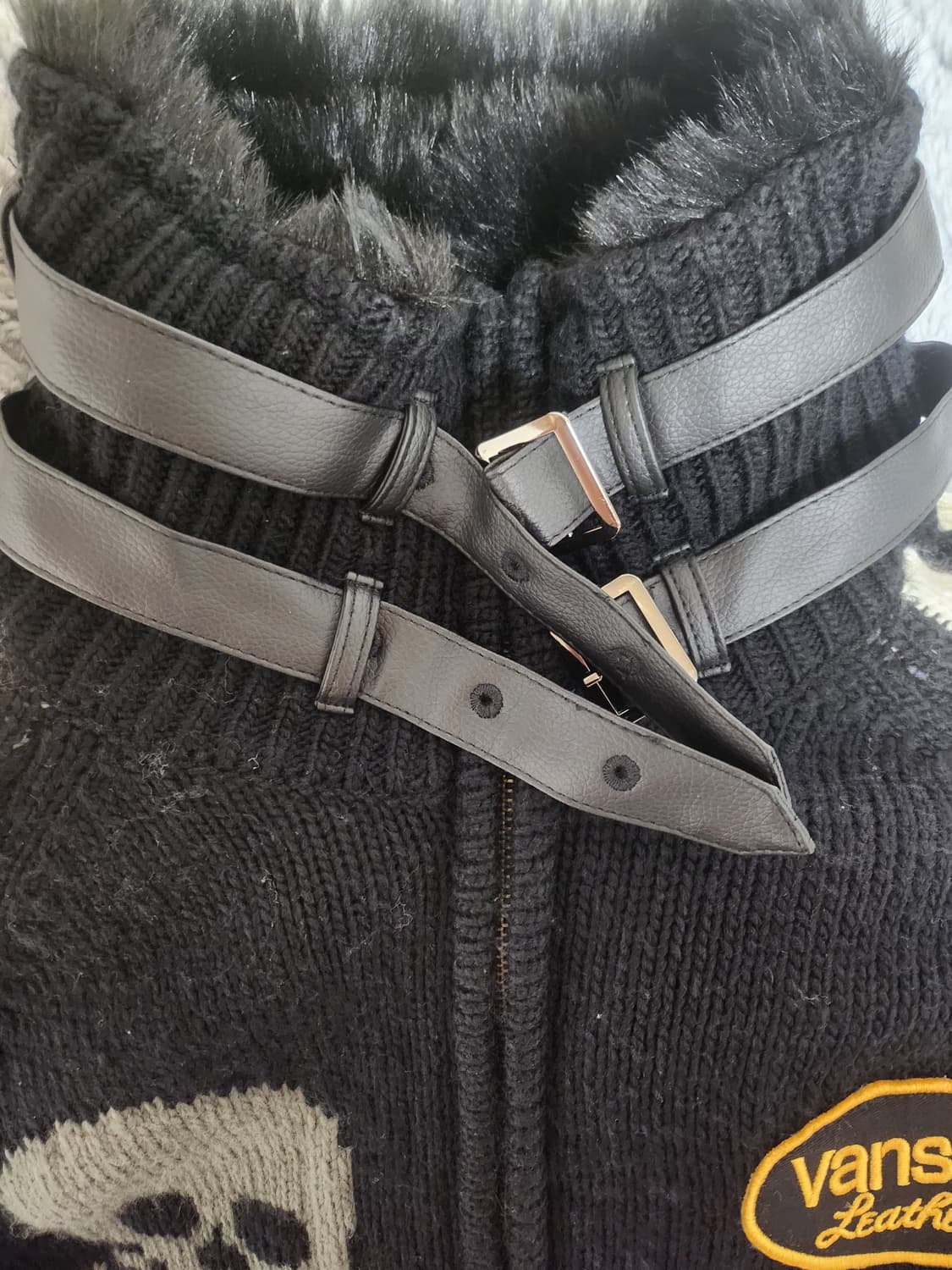 밴슨 레더 스컬 코위찬 자켓 상품이미지4