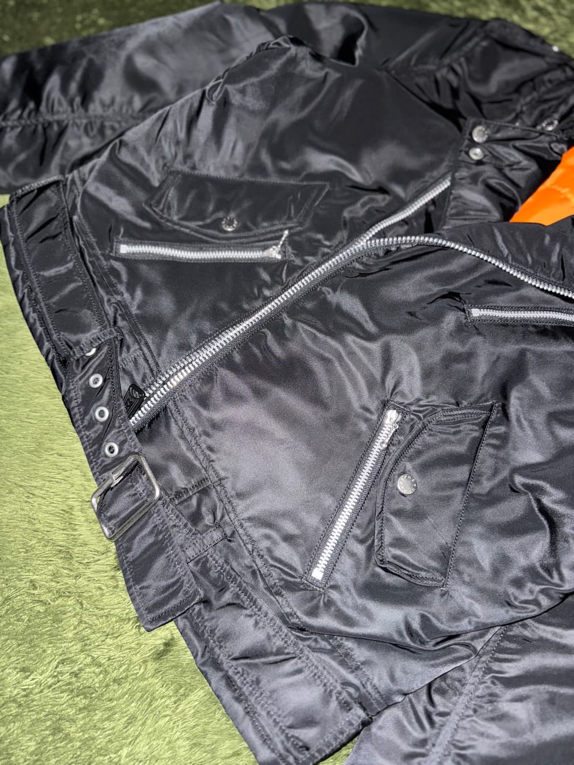 [M] 알파인더스트리 볼체인 나일론 패디드 아웃로 바이커 자켓 상품이미지4