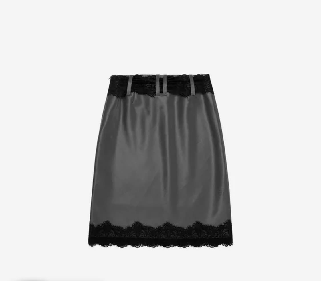 쓰리투에이티 LACE MIDI SKIRT CHARCOAL M 스커트 상품이미지2