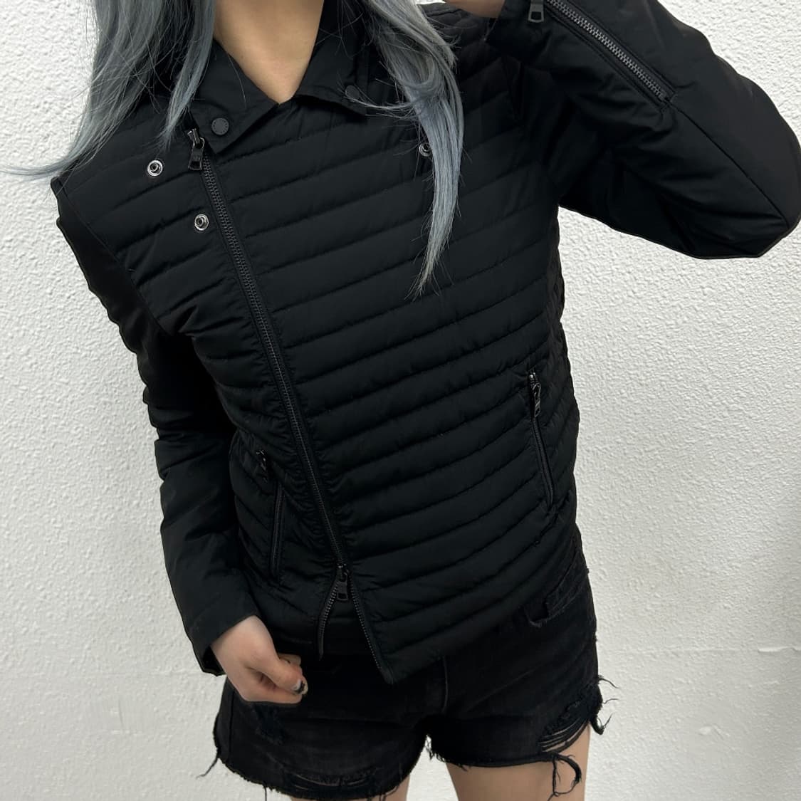 아르마니 블랙 경량 라이더 자켓 상품이미지2