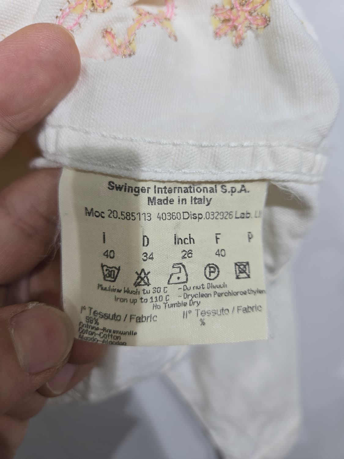 펜디 아이보리 자수 크롭 데님 자켓 상품이미지6