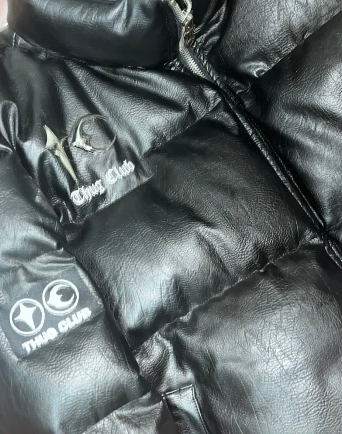 떠그클럽 레더패딩 2사이즈 급처 상품이미지5