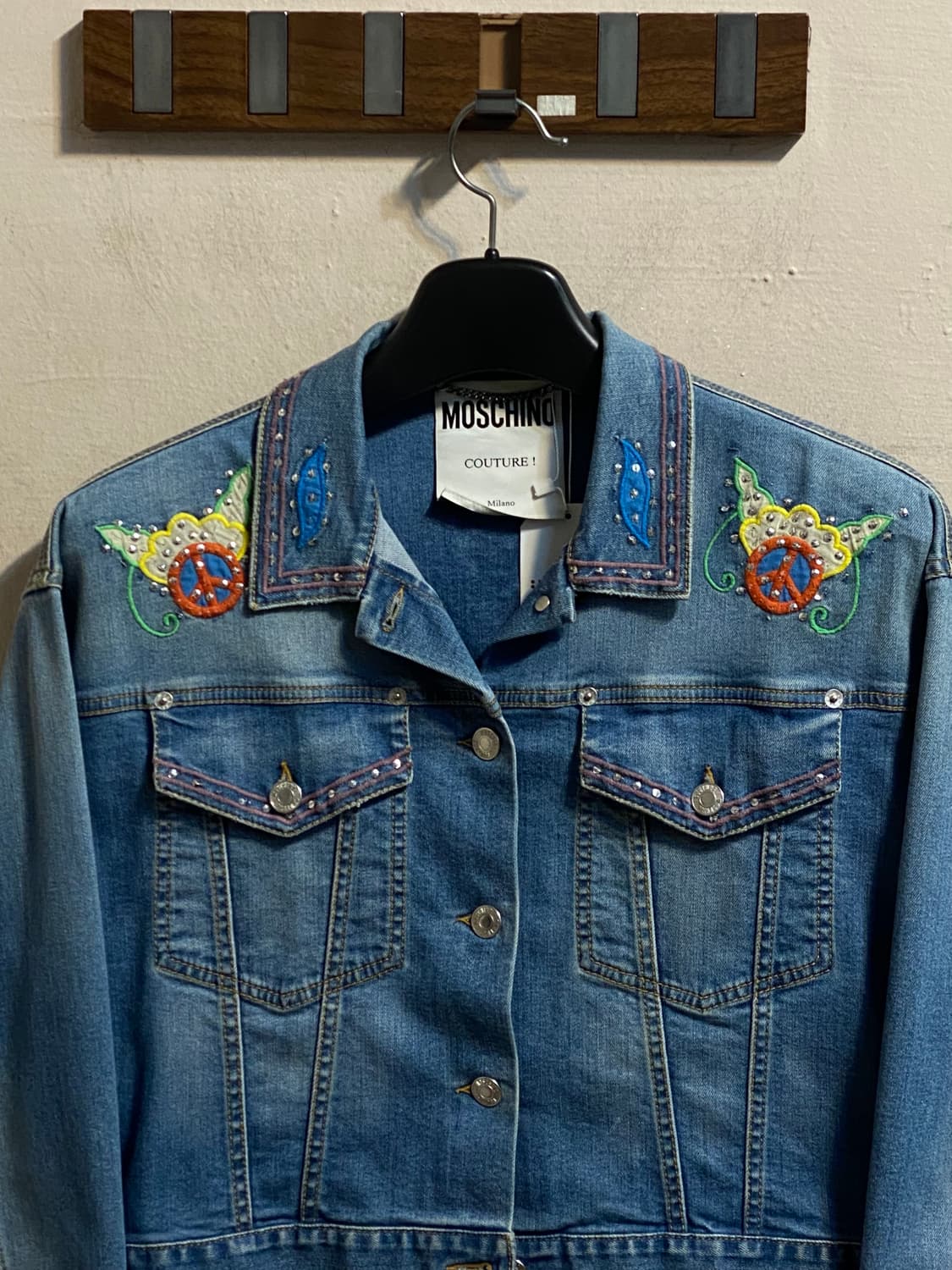 모스키노 쿠튀르 비즈 자수 데님 자켓 상품이미지2