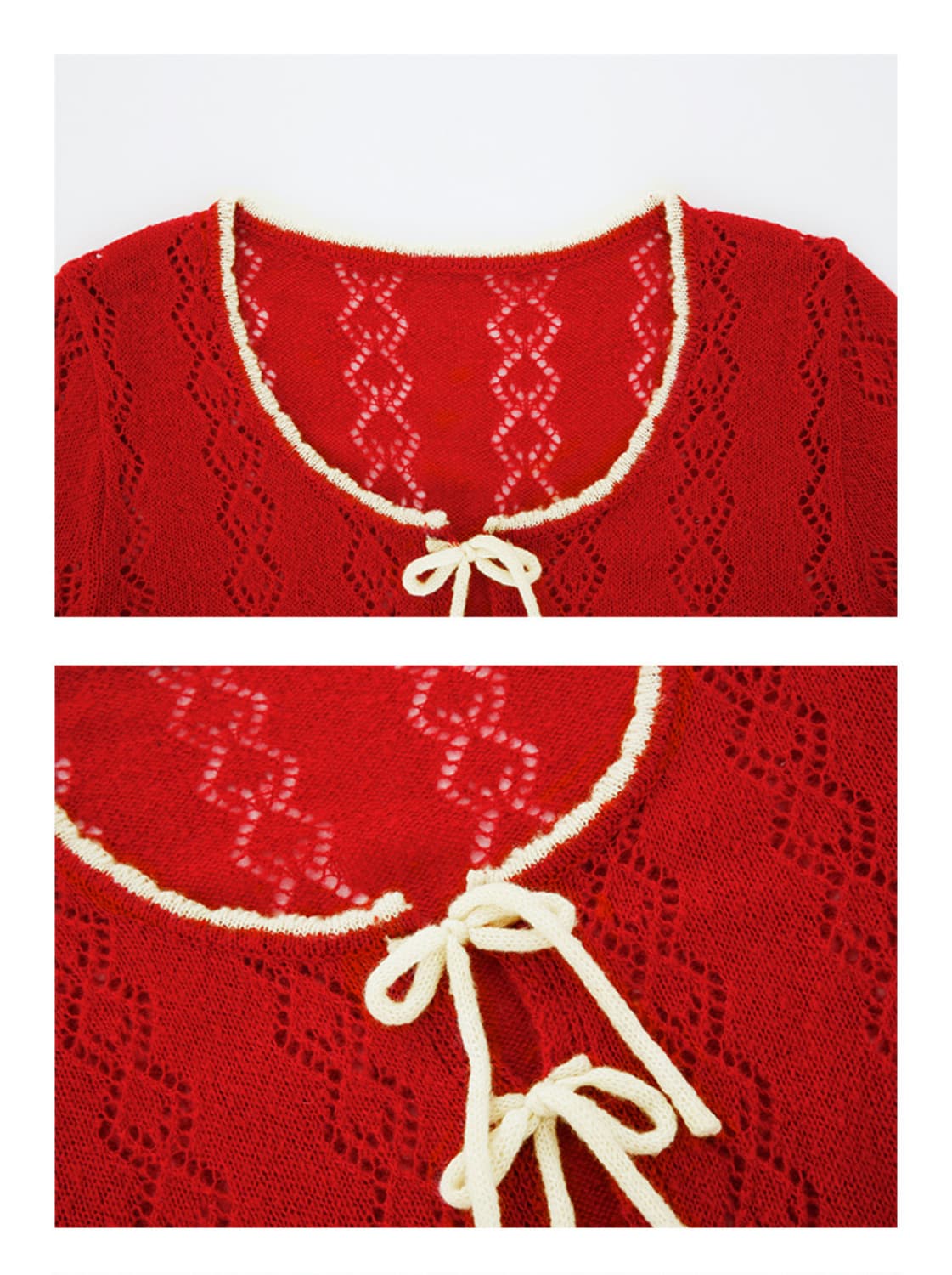 마가린핑거스 리본 가디건 니트 SCALLOP RIBBON CARDIGAN 상품이미지5