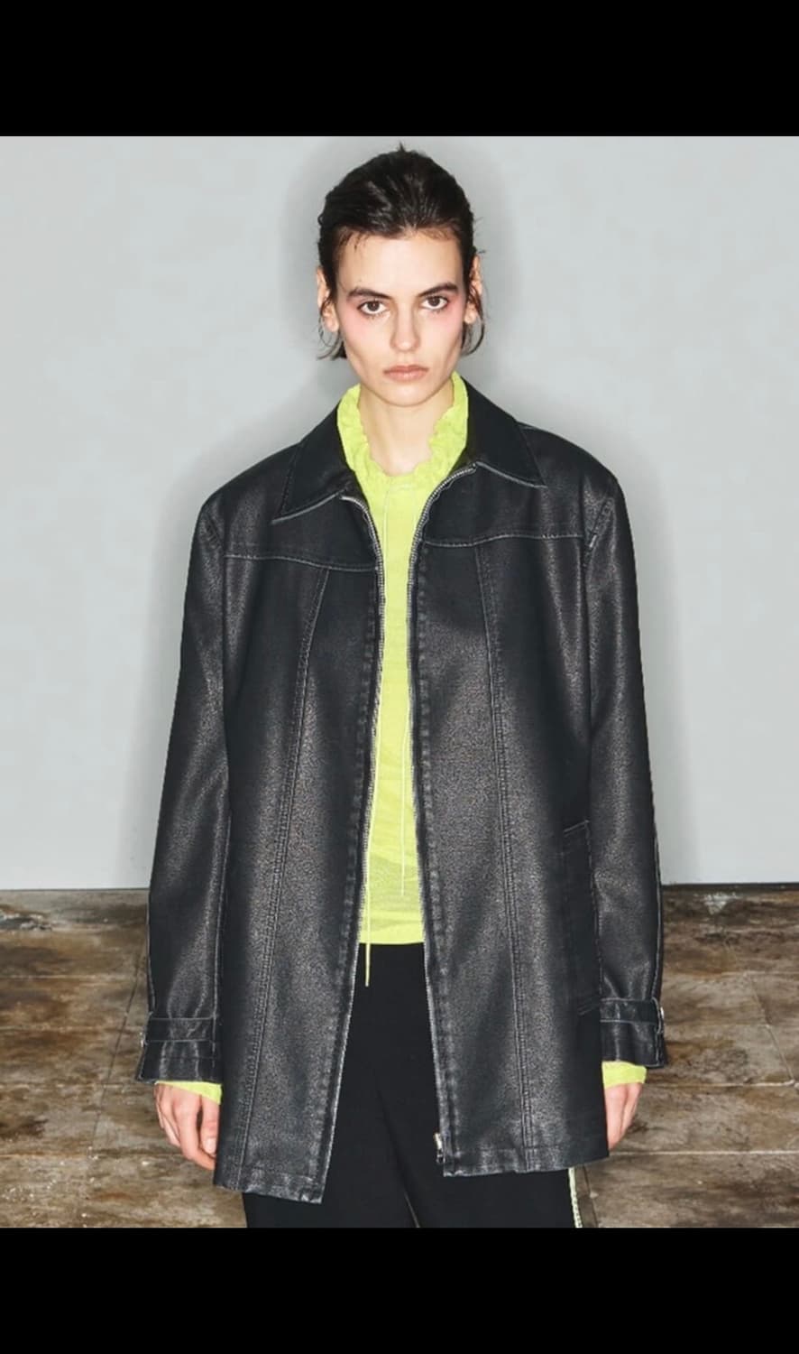 더오픈프로덕트 오픈와이와이 에코레더프린트자켓 상품이미지1