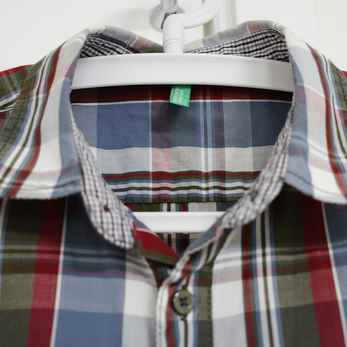 베네통 체크셔츠 판매합니다 상품이미지3