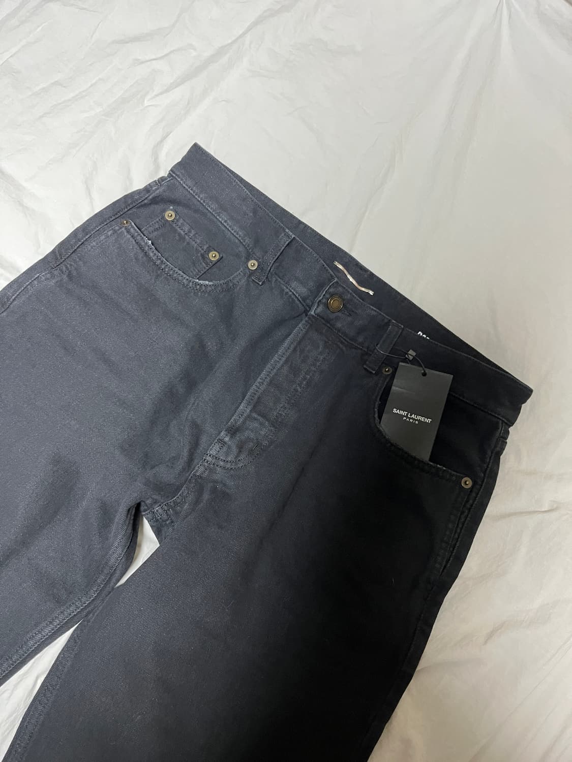 [31] 생로랑 블랙 스트레이트 데님 팬츠 상품이미지4