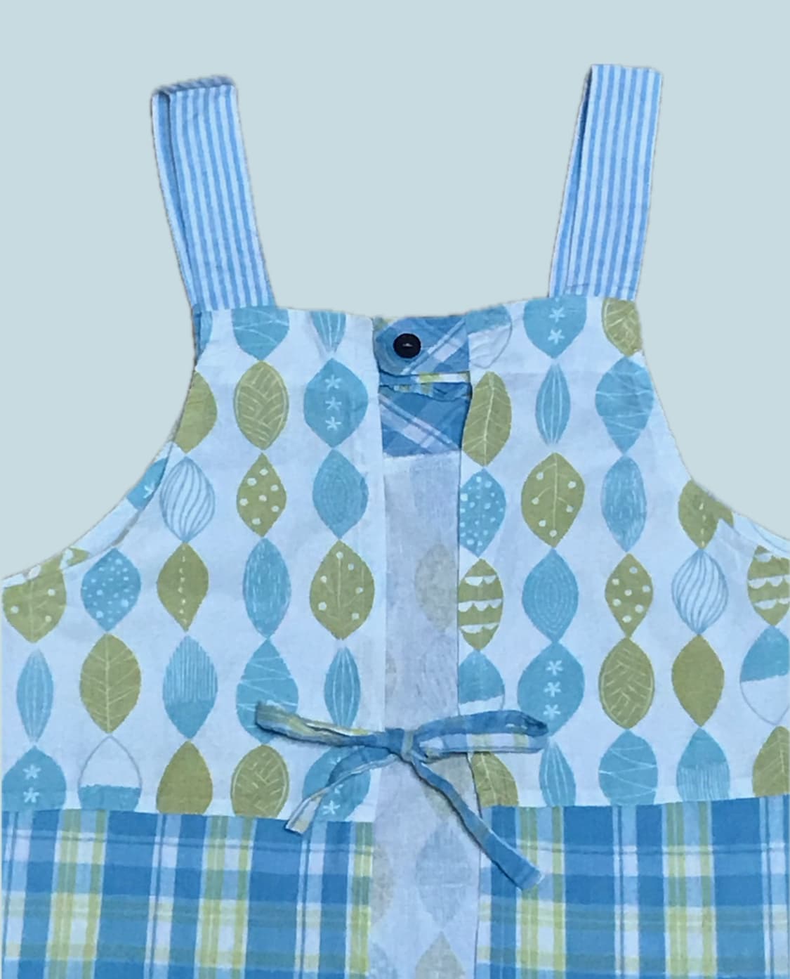 일본빈티지 모리 블루체크 앞치마 상품이미지4