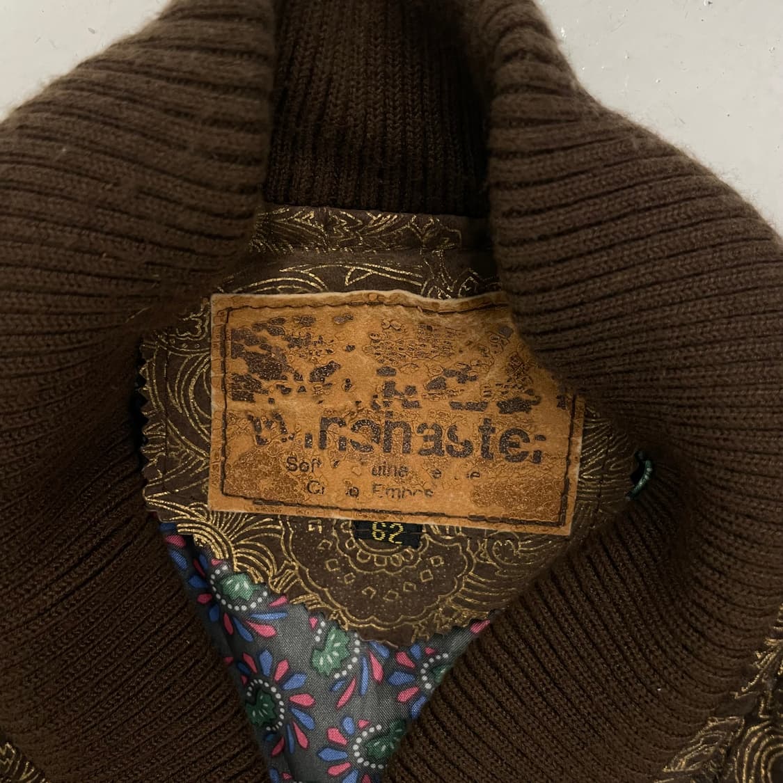 COUGAR 페이즐리 패턴 레더 블루종 상품이미지5