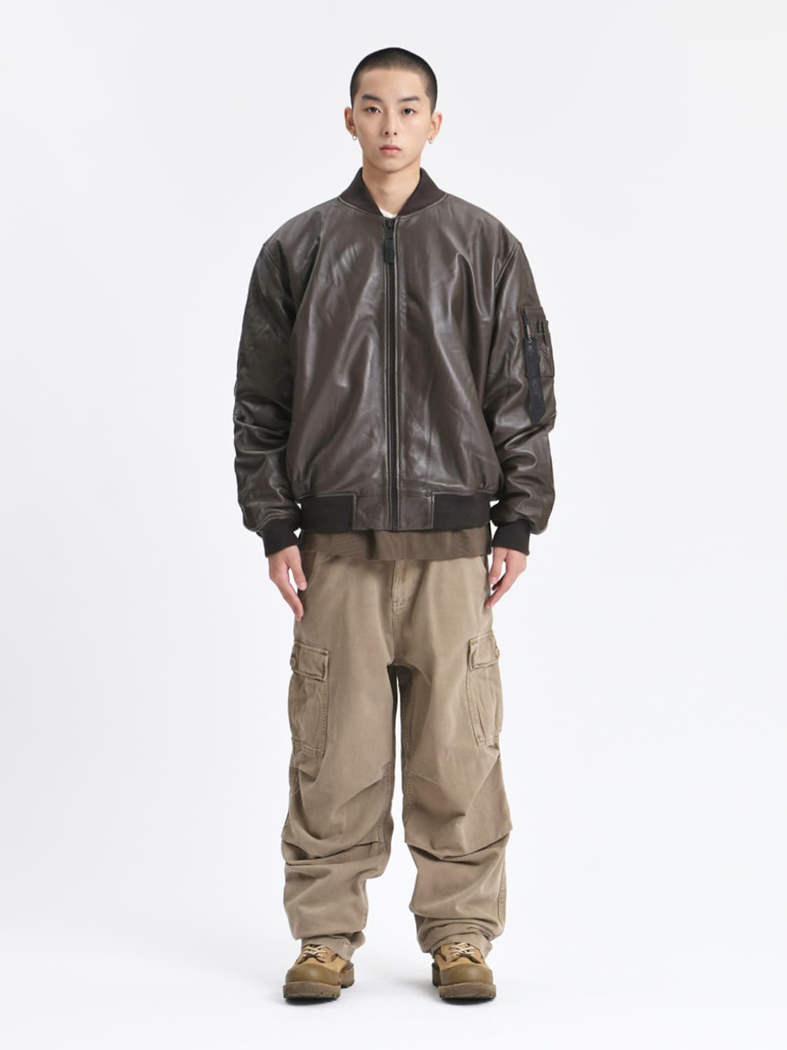 (S) 알파 인더스트리 나파 레더 봄버 상품이미지1