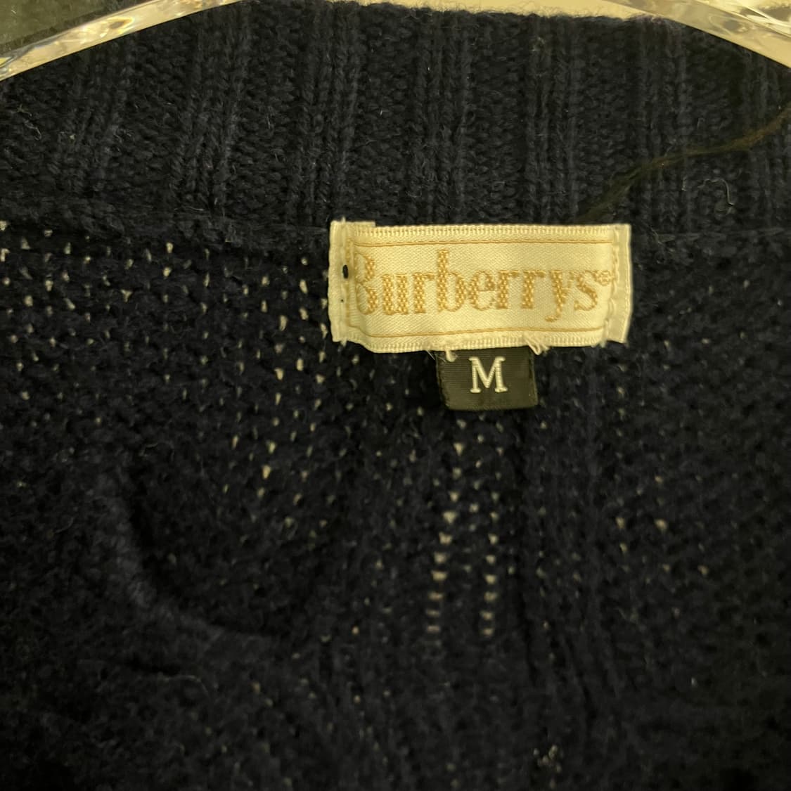 버버리 네이비 케이블 니트 가디건 M 상품이미지3