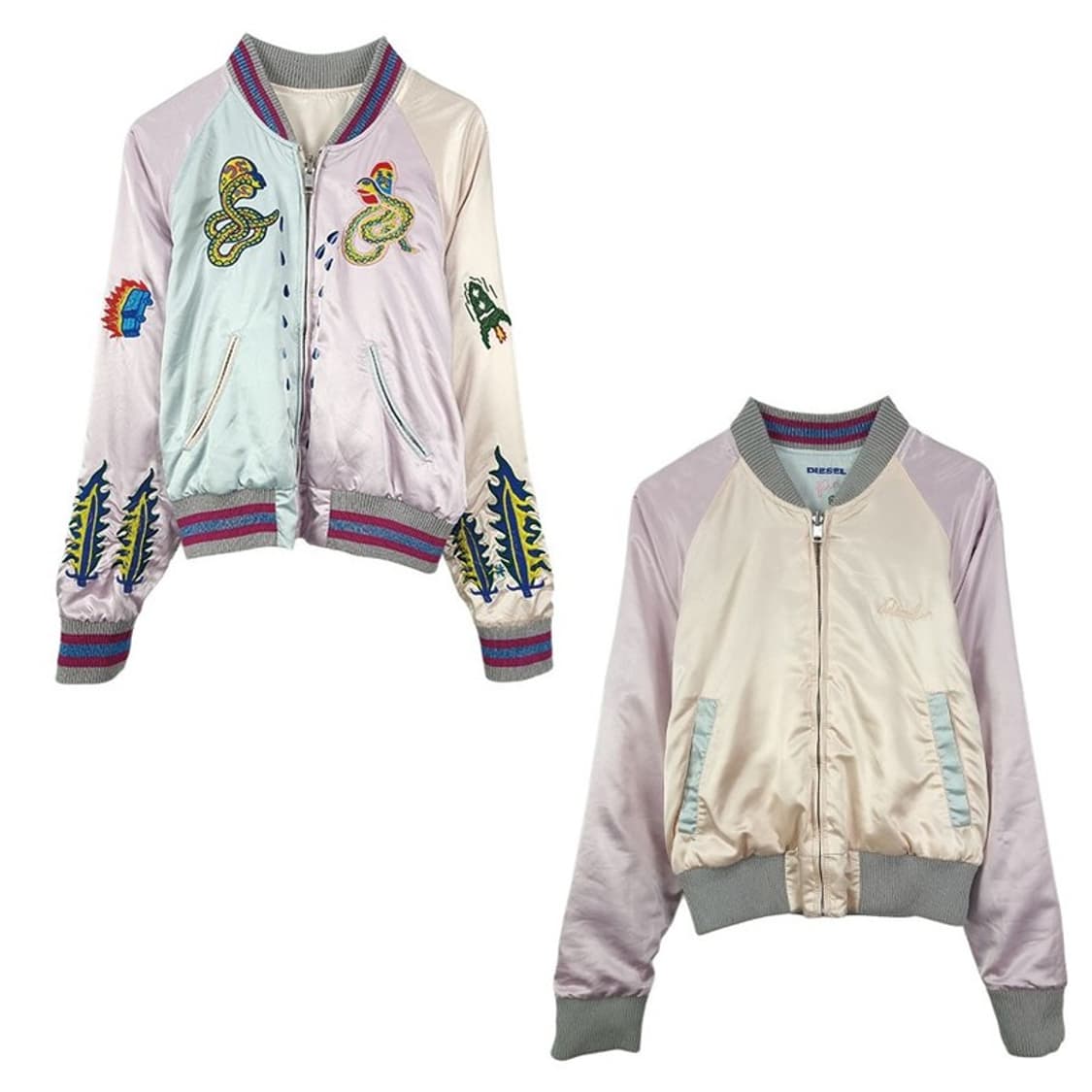 [디젤] 리버시블 양면 수베니어 스카쟌 봄버 자켓 P01598 상품이미지2