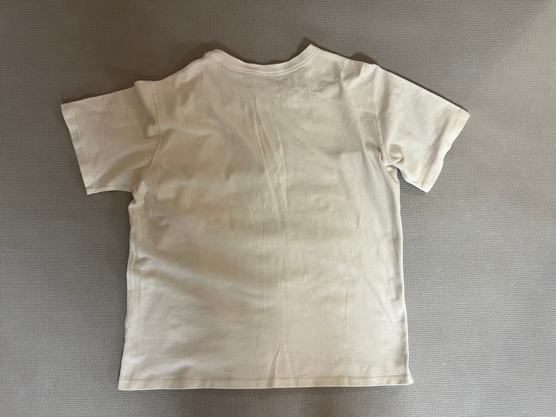 무료배송 - 니들워크 헨리넥 반팔티(화이트) 40 상품이미지2