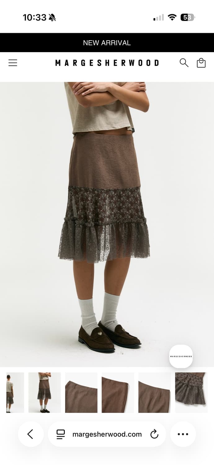 마지셔우드 VINTAGE FLOWER SKIRT_brown 상품이미지2