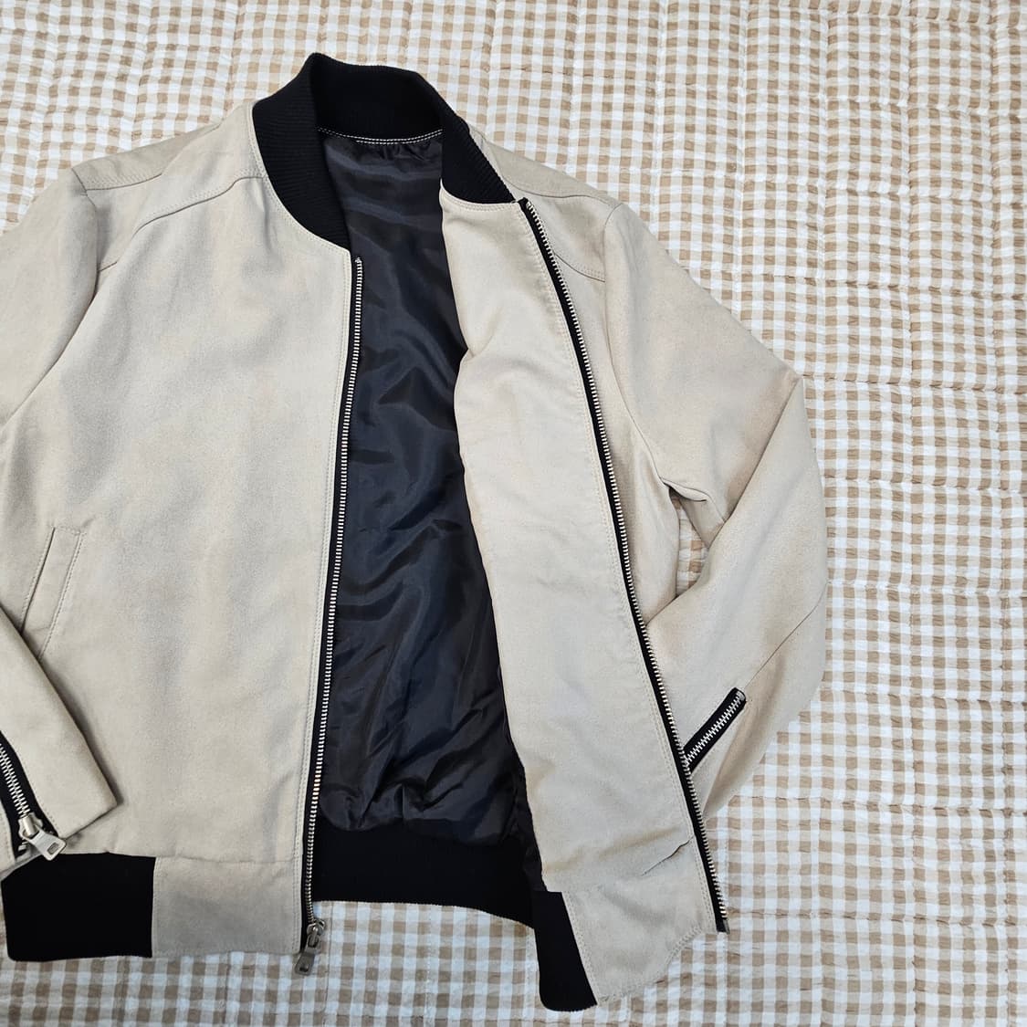 간절기 스웨이드 집업자켓 남자100 상품이미지6