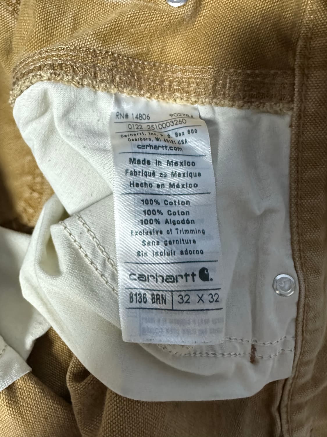 칼하트 더블니 멕시코산 상품이미지3