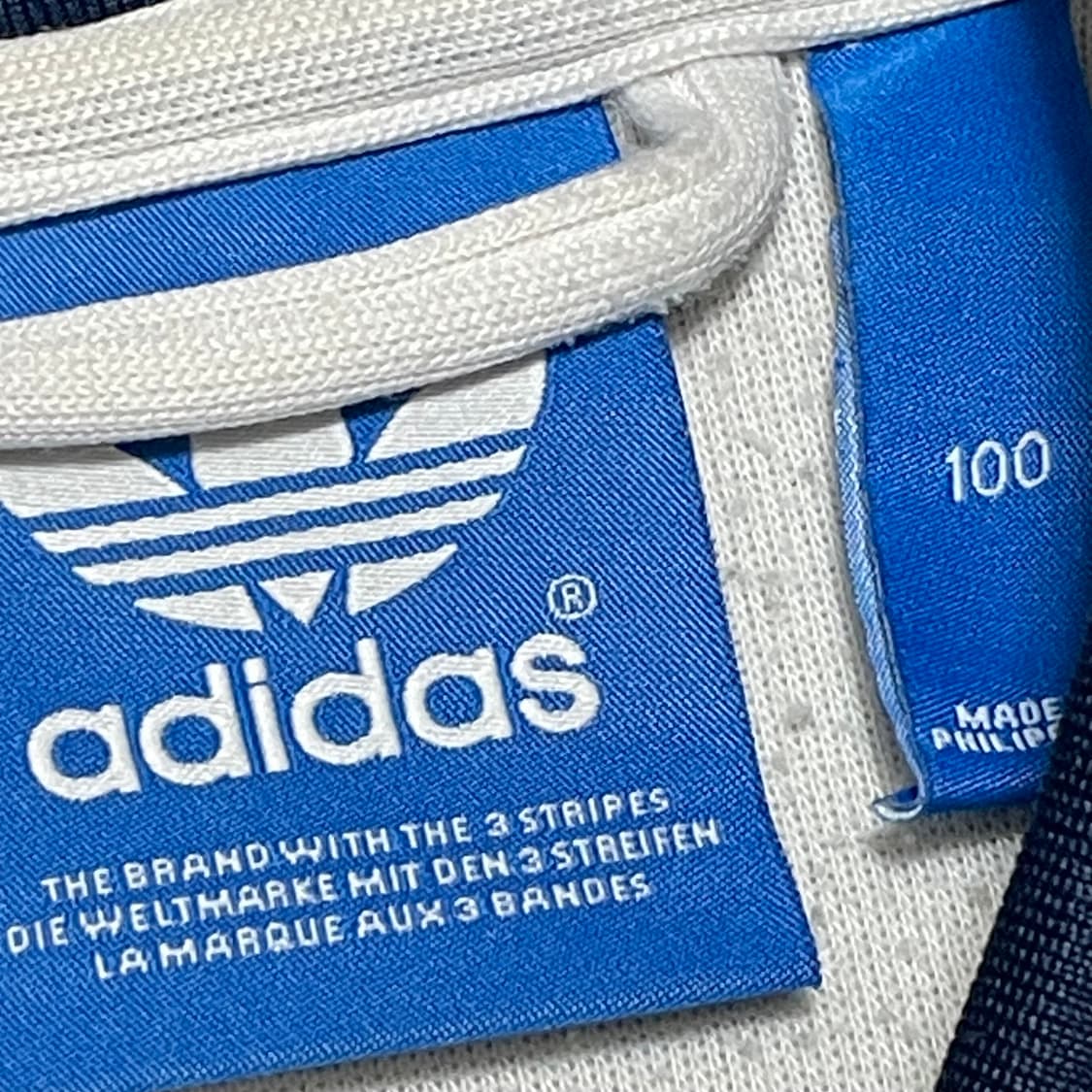 [L] 아디다스 삼선 트랙탑 화이트/네이비 상품이미지2