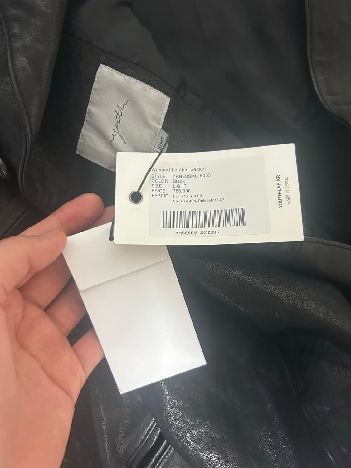 [L] 유스 워시드 레더 자켓 상품이미지2