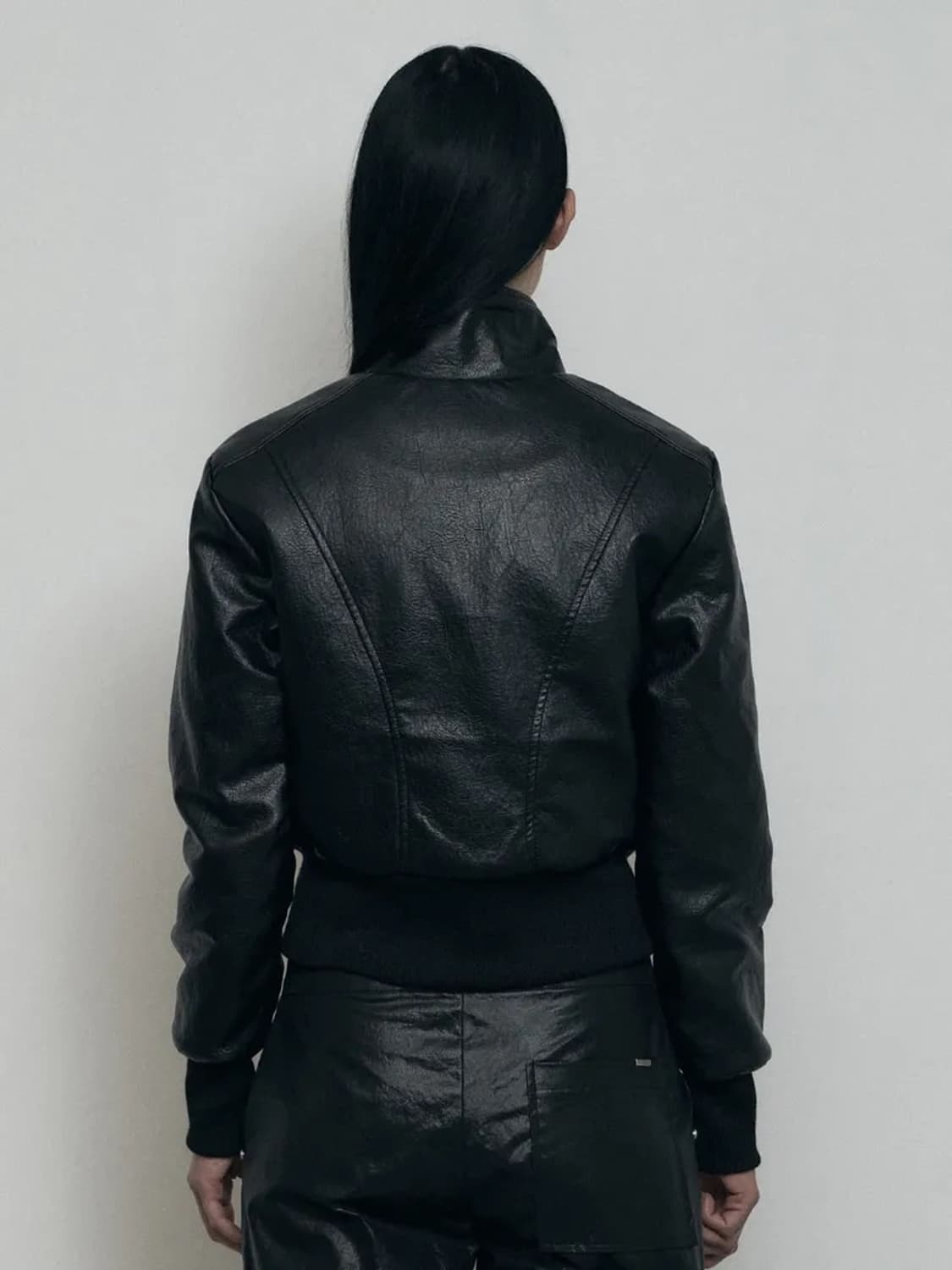 보헤미안서울 하이넥 모토 자켓,슬림핏 상품이미지3