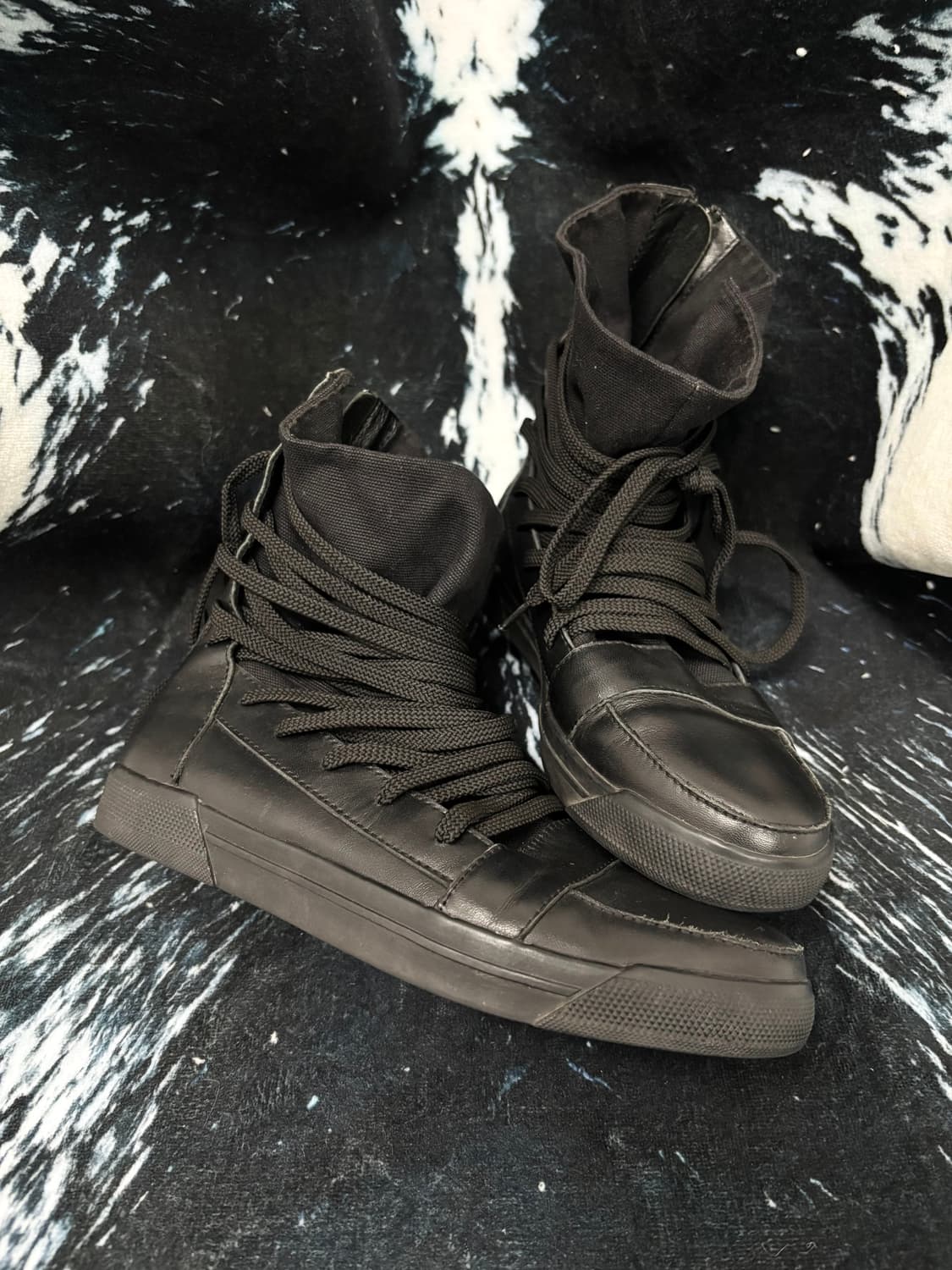 [🖤Opium🖤]Black aesthetic High Shoes 상품이미지5