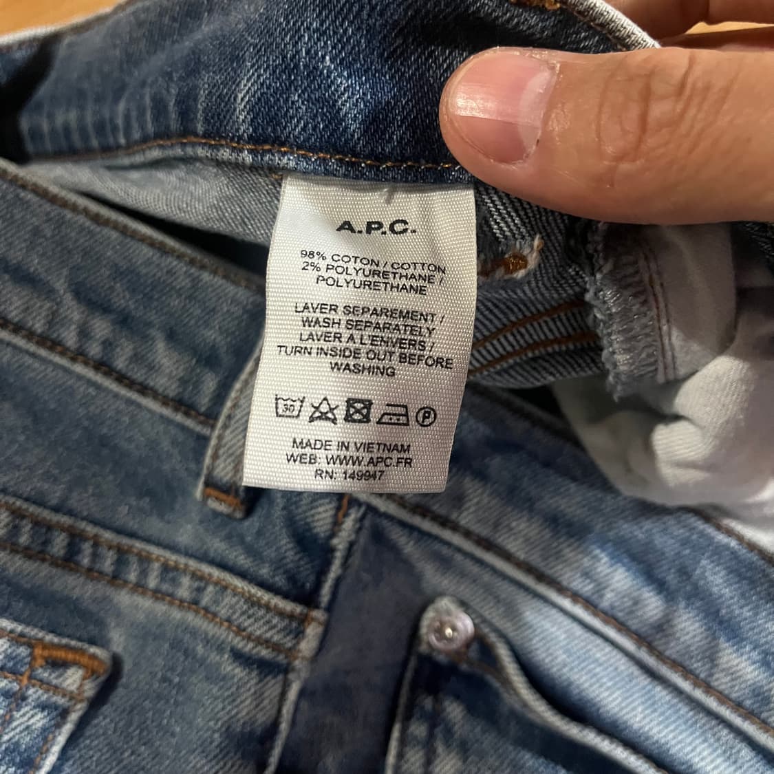 [31] 아페세 쁘띠 뉴 스탠다드 청바지 상품이미지10