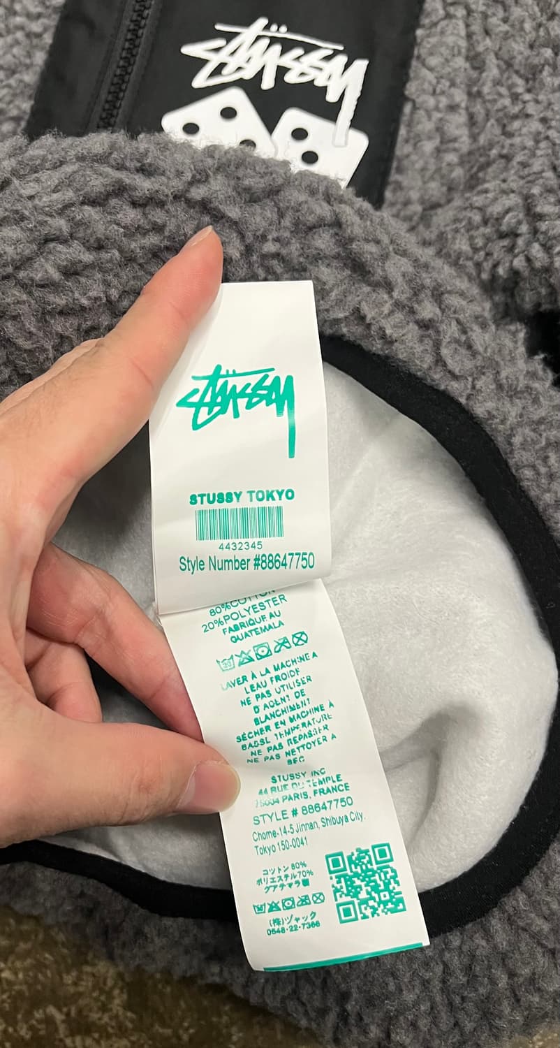 스투시 다이스 후리스 자켓 그레이 상품이미지10