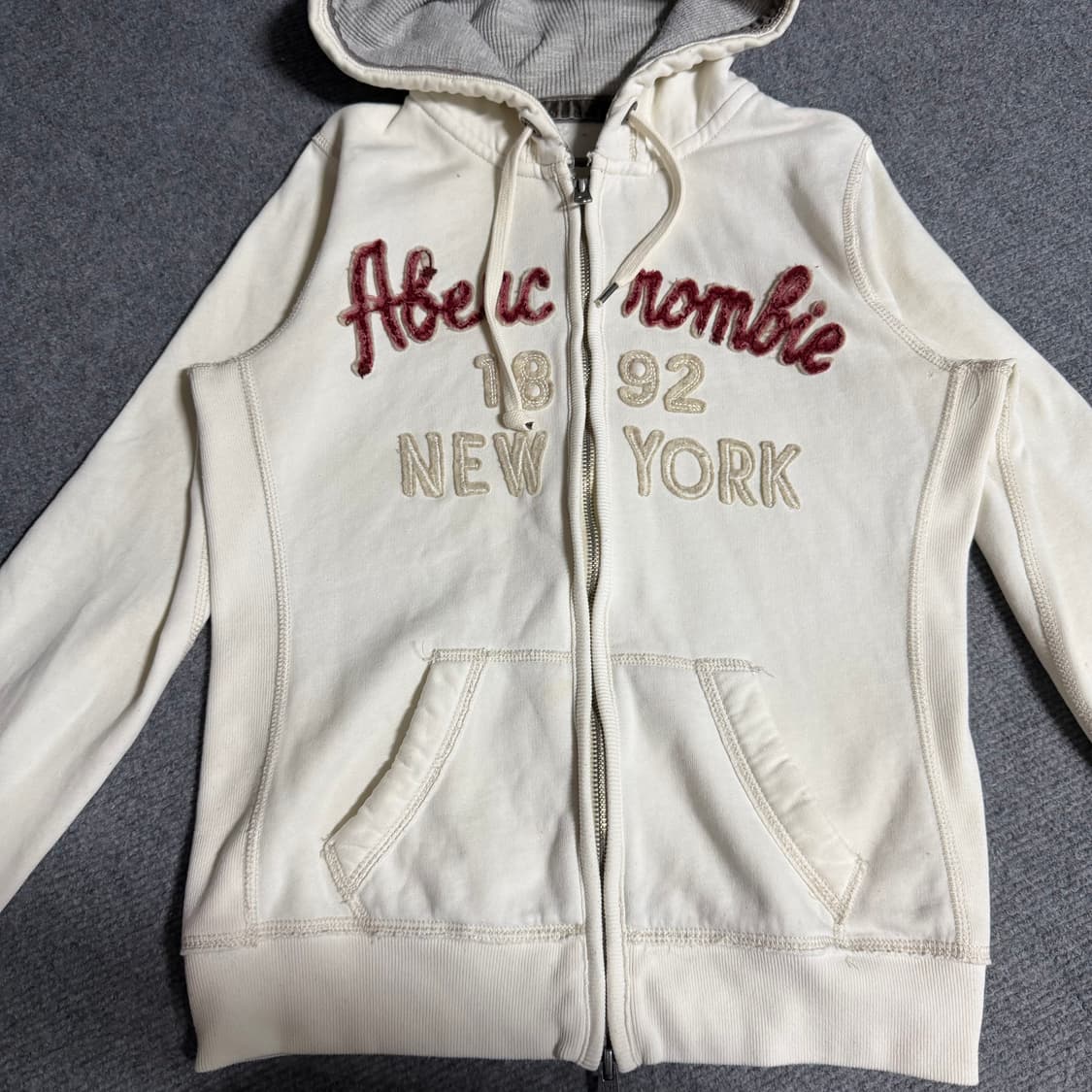 아베크롬비 아이보리 후드집업 m 상품이미지2