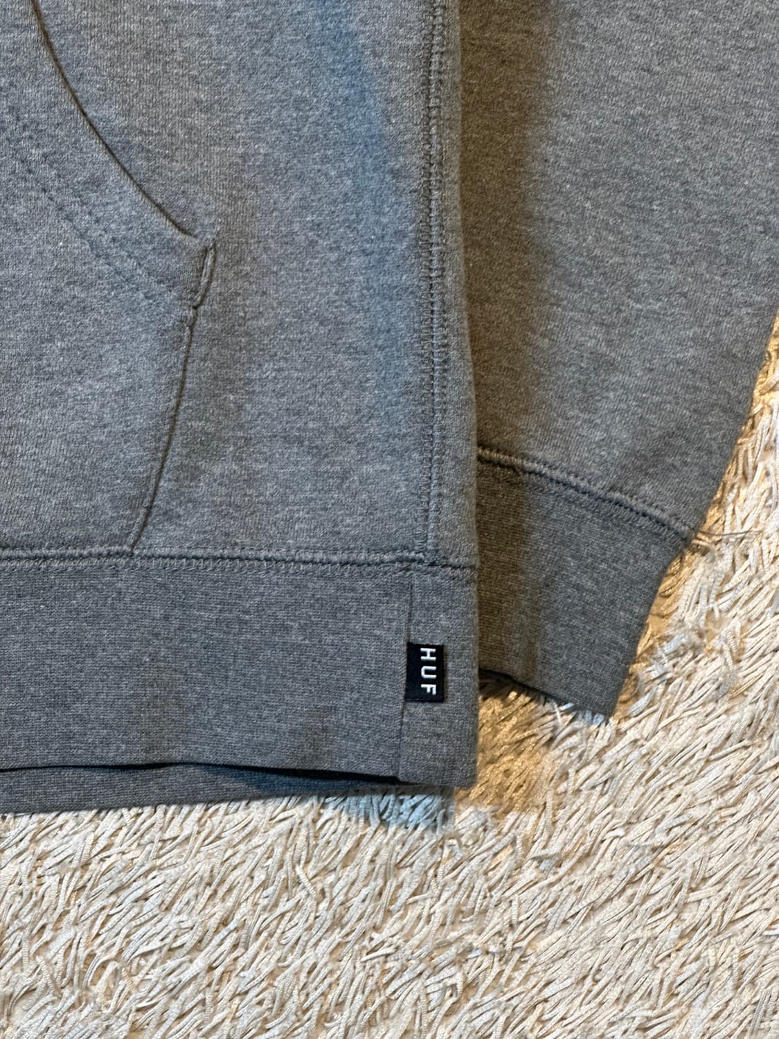 허프 HUF 로고 후드티 차콜 상품이미지3