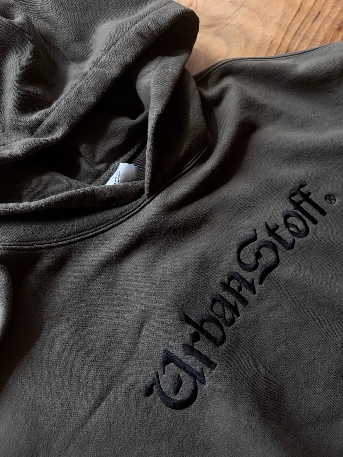 (urbanstoff) 카키 자수 후드 상품이미지2