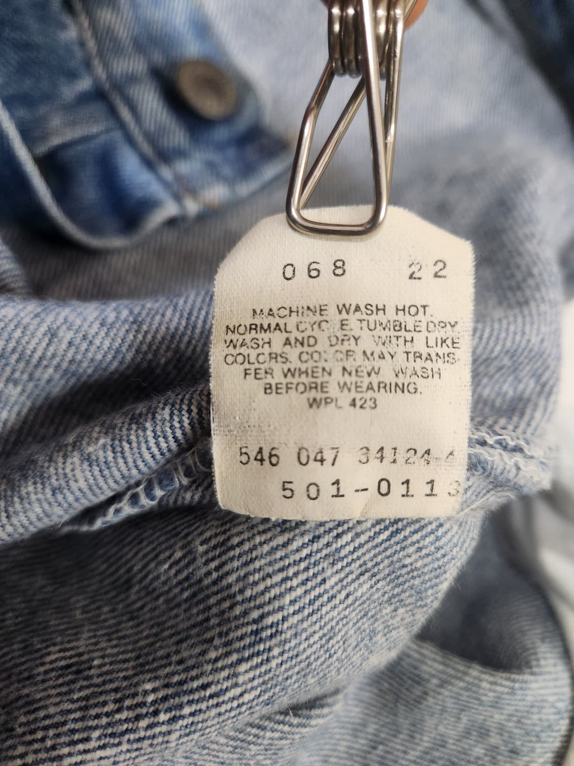 80s 빈티지 USA Levi's 리바이스 501 중청 W33 L32 상품이미지7