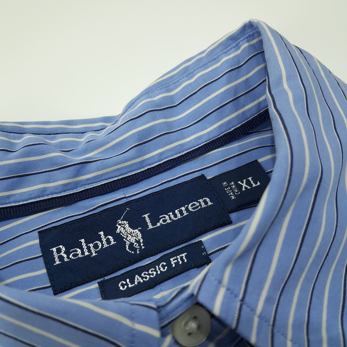 CL291 XL 폴로 코튼 멀티스트라이프 블루 셔츠 남방 상품이미지3