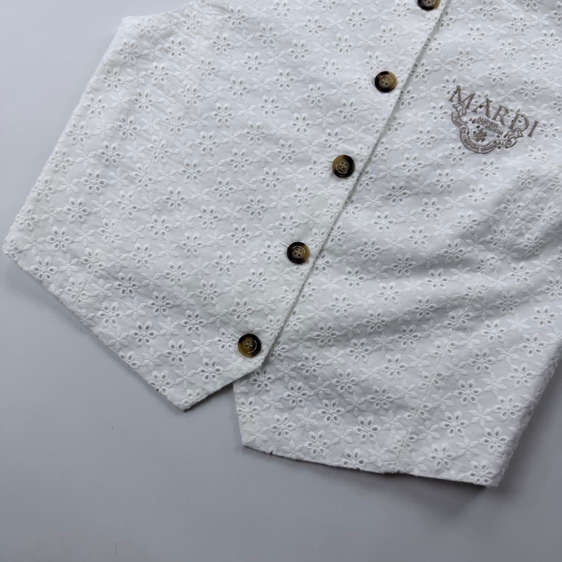 마르디메크르디 CLASSIC VEST EYELET_WHITE 상품이미지4