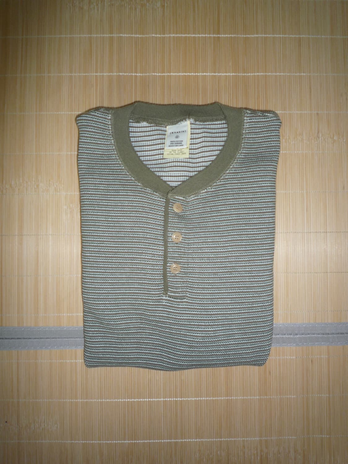 Khakis 카키스 헨리넥 니트 그린 상품이미지1