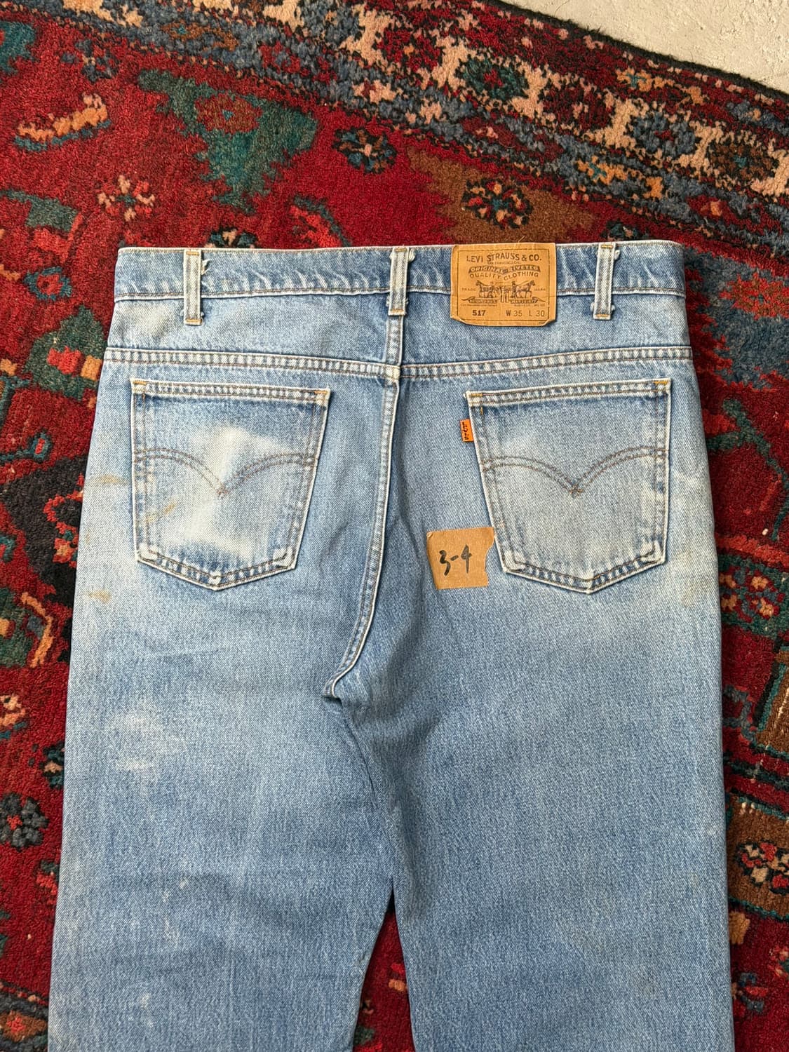 90's USA Made 빈티지 리바이스 517 오렌지탭 부츠컷 데님 상품이미지6