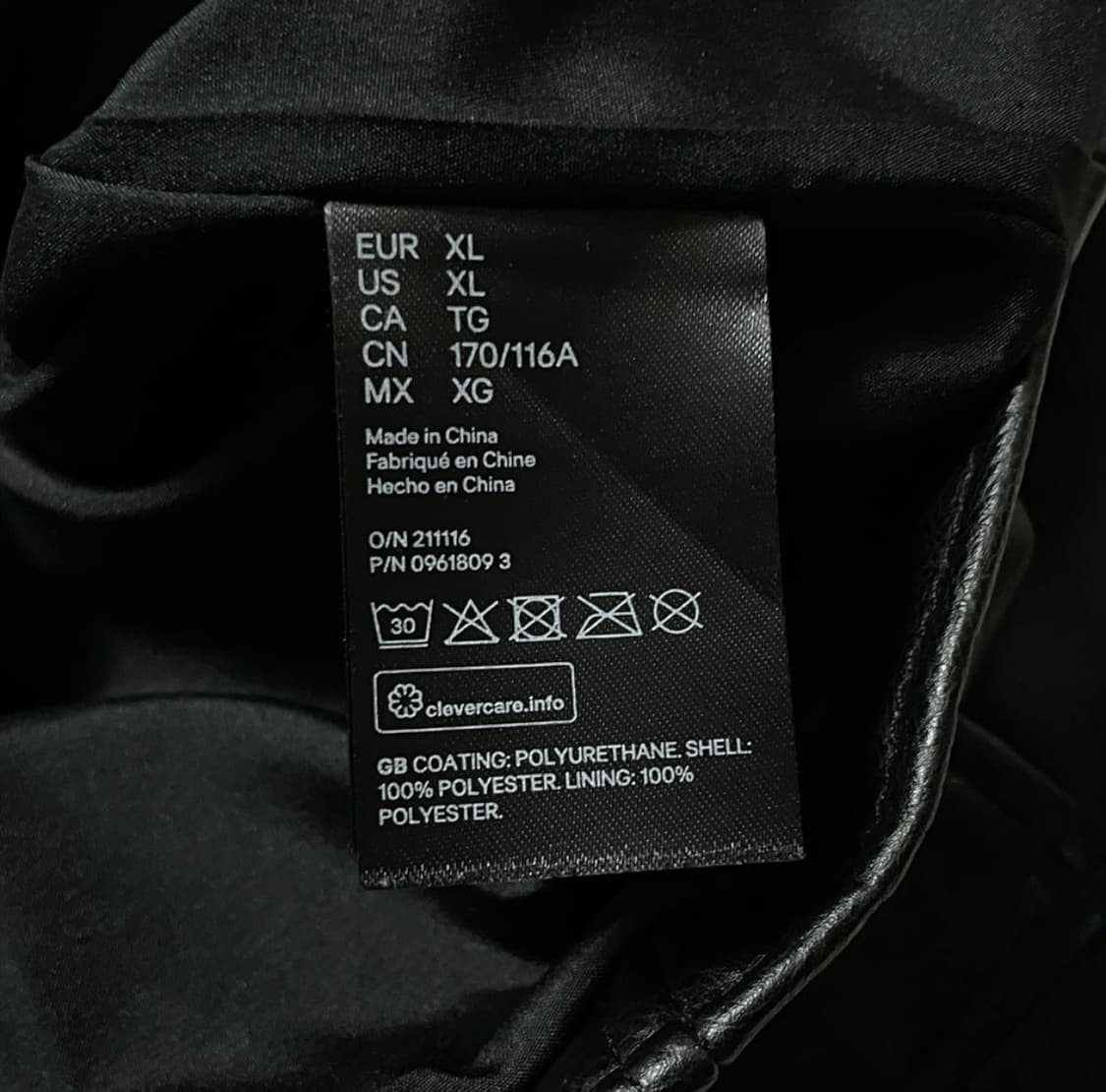 H&M 크롭 레더 봄버자켓 상품이미지6