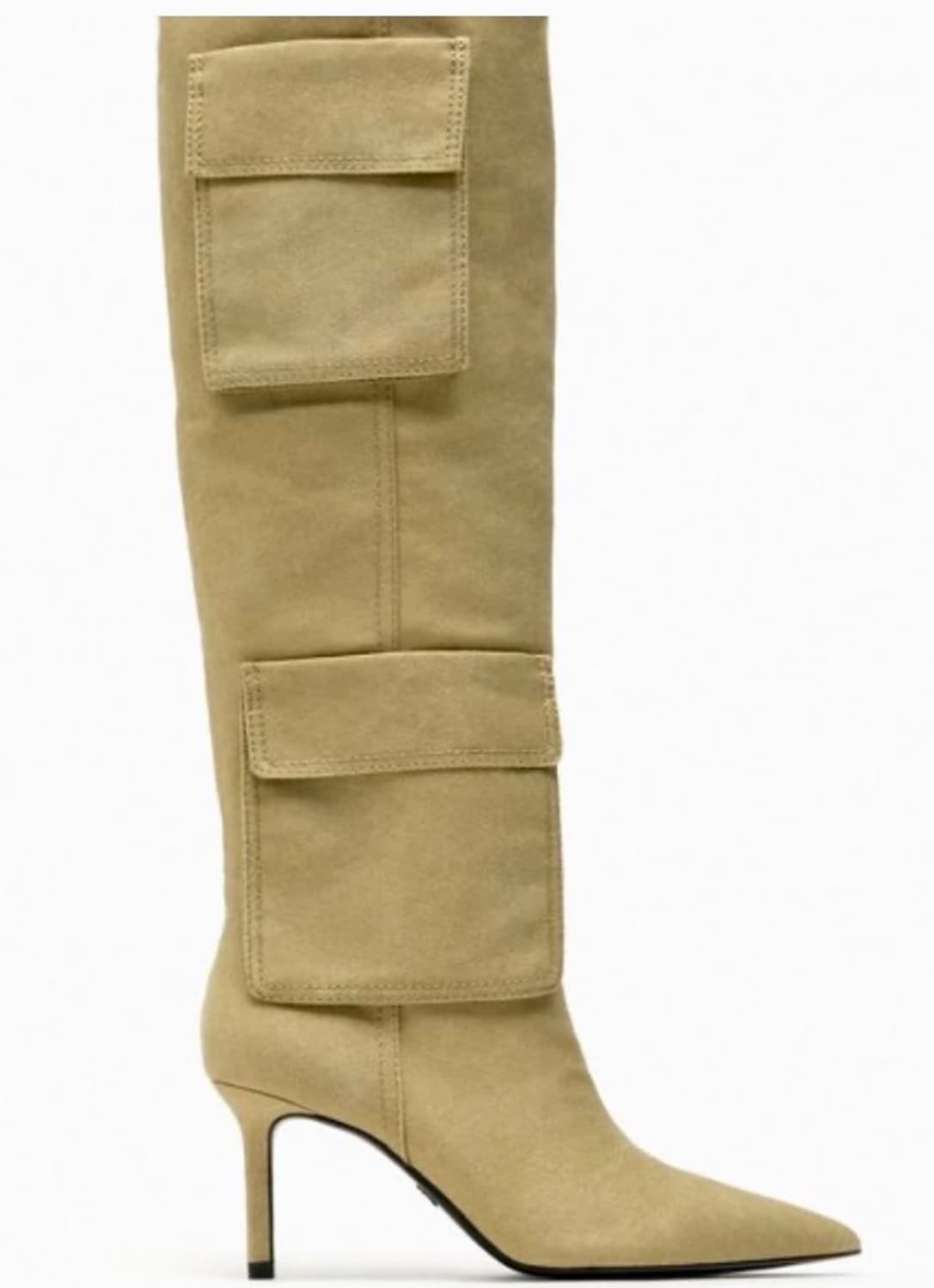 자라 포켓 데님 부츠 카키색 상품이미지1