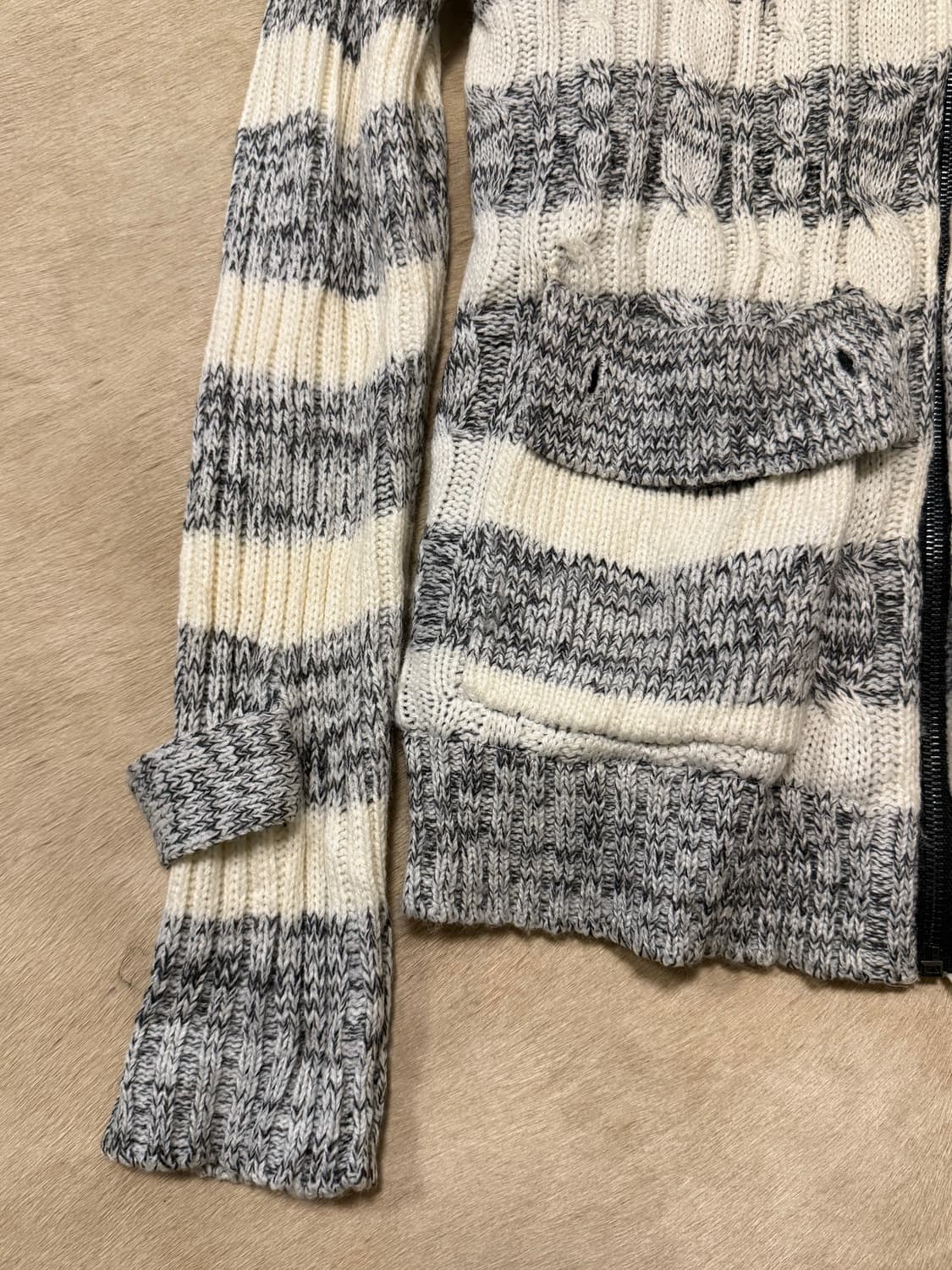 Trenza 퍼트리밍 니트집업 상품이미지4