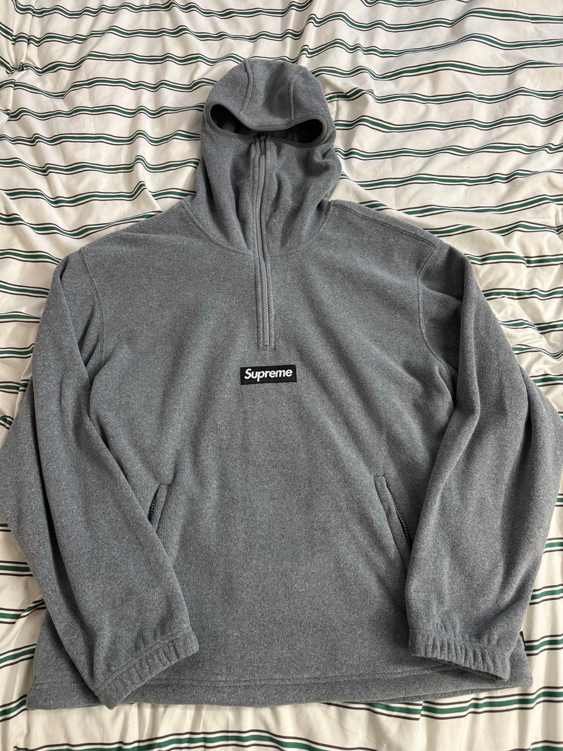 L) 슈프림 폴라텍 페이스마스크 후드 그레이 상품이미지1