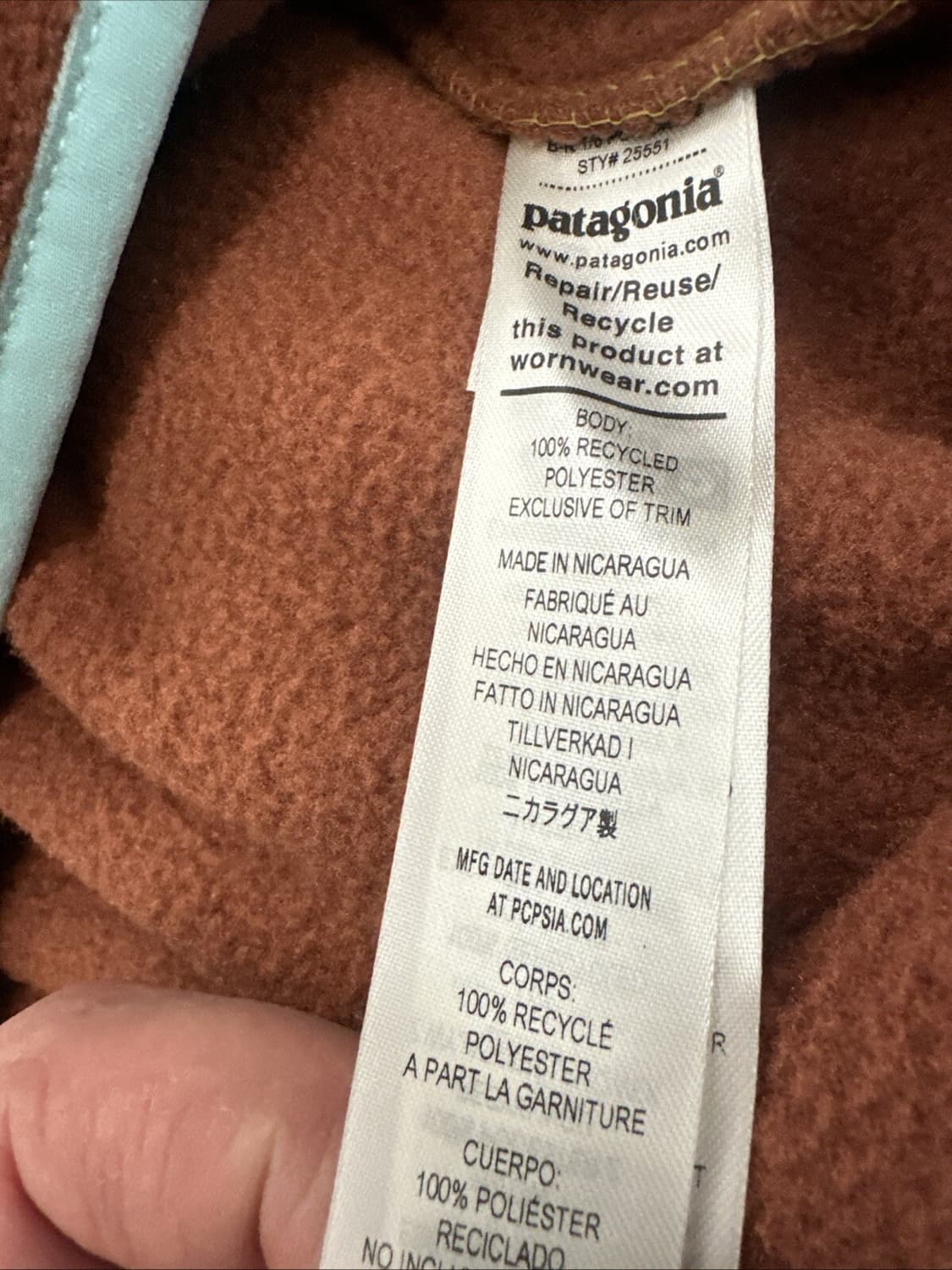 23FW 파타고니아 신칠라 스냅-T 옐로우/브라운 상품이미지5