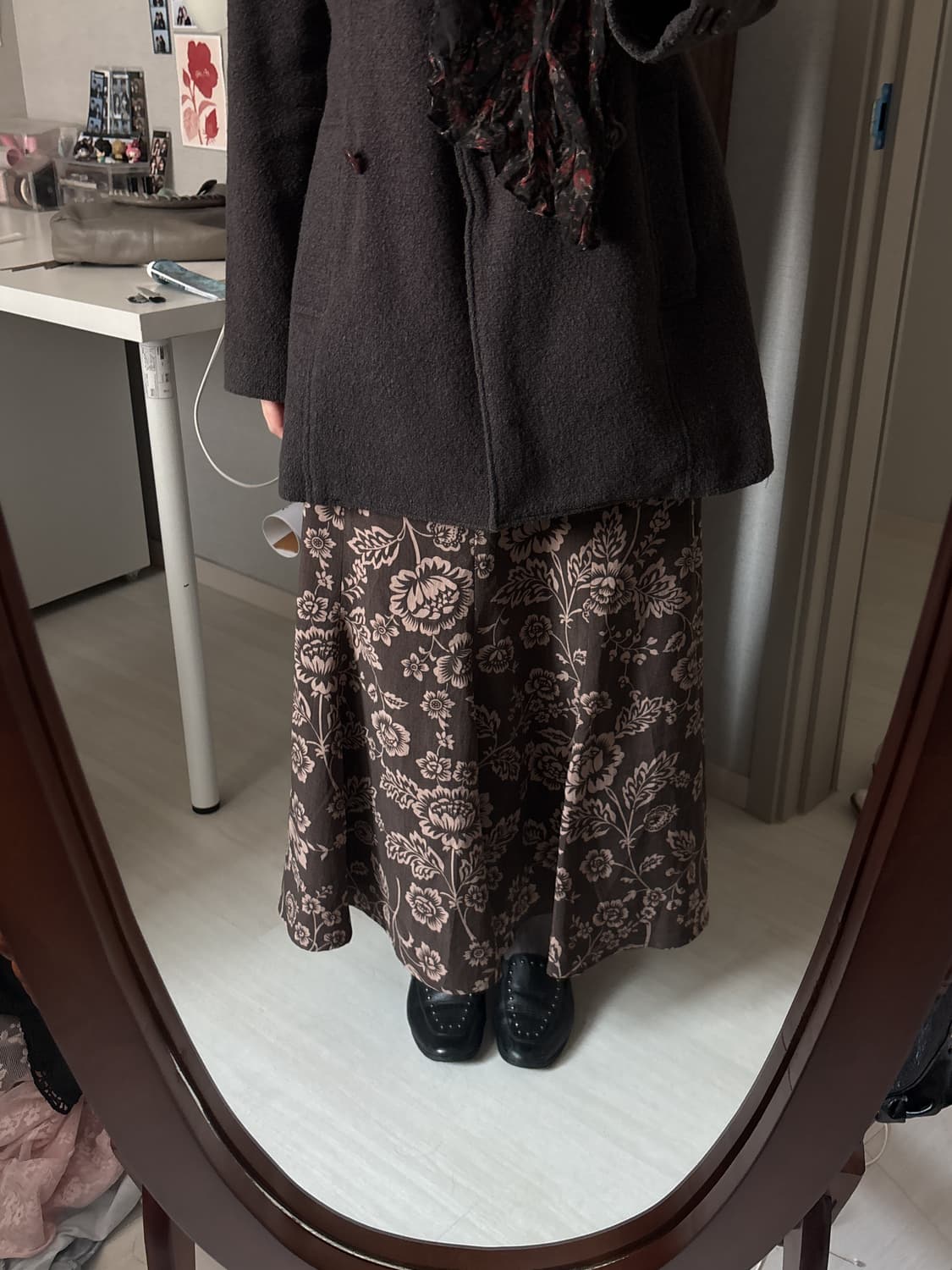 플로럴 머메이드 빈티지 롱스커트 상품이미지3